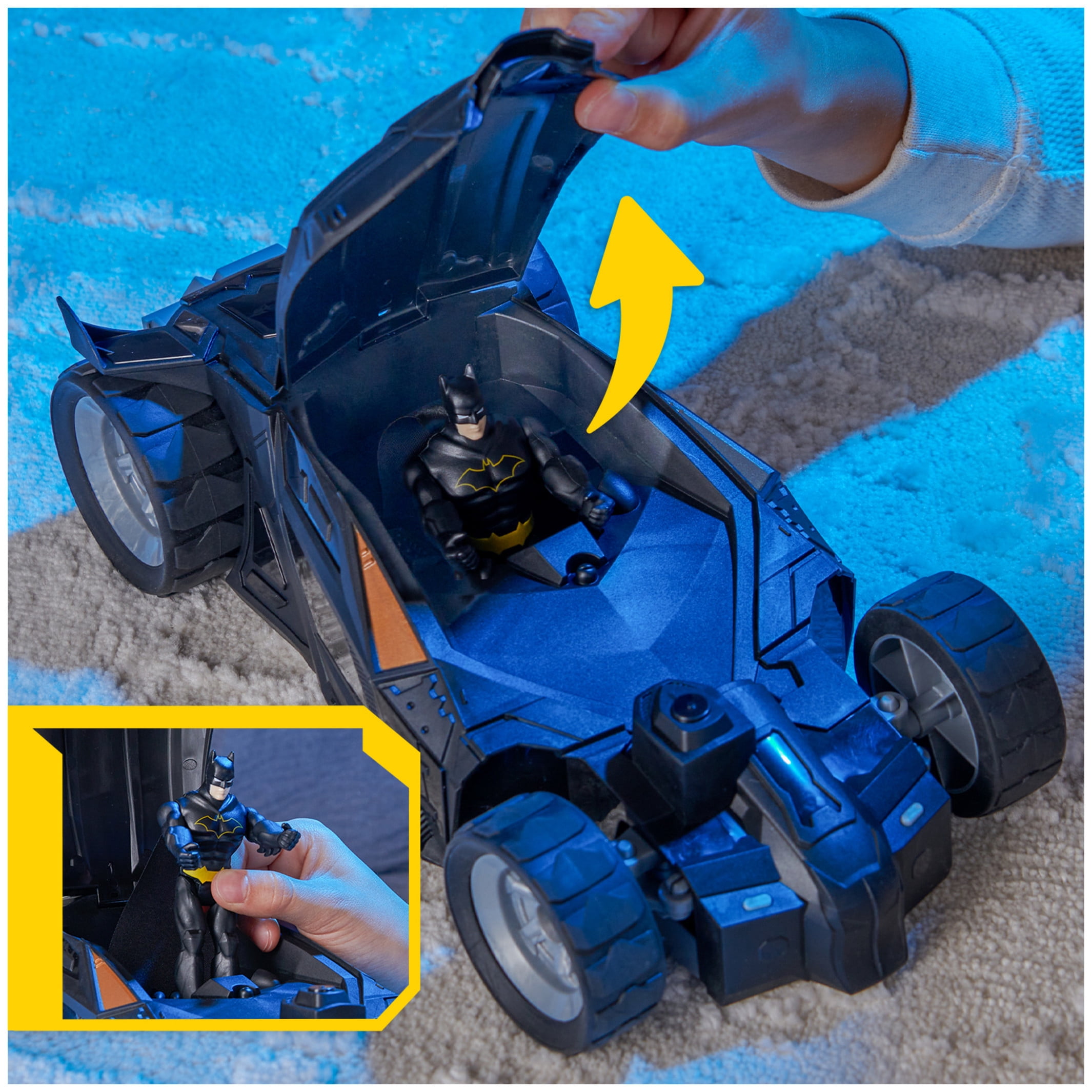DC Comics, Batman Batmobile Remote Control Car with 4-inch Action Figure, for Kids Ages 4 and up