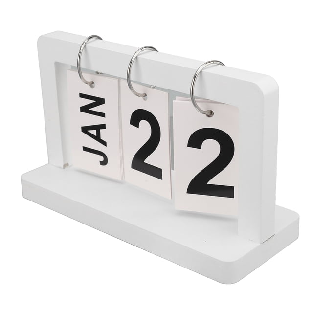 Calendario De Flip, Marco De Madera De Calendario Versátil De Escritorio Para El Hogar