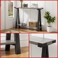 thumbnail image 1 of Slim 2-Tier Console Table with Open Storage Shelf – Narrow Sofa Table – Robust Metal Frame & V-Shaped Legs – Rustic Accent Furniture for Entryway, Living Room, or Hallway – 25 Years Grey, 1 of 7