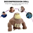 thumbnail image 5 of Yjhwlf Gorila De Goma Relleno De Arena con Pegamento Elástico Gorila De Látex Muñeca De Descompresión Suave Juguete Animal Juguete De Descompresión Estirable De Alta Elástico para Adultos (Gorilla-L), 5 of 5