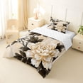 thumbnail image 2 of Erosebridal Orange Floral Twin Comforter Sets for Girls Women, Botanical Theme Bedding Set, Reversible, 2pcs, 2 of 6