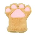 thumbnail image 1 of Glisme Winter Gloves Women Cat Fingerless Gloves Cat Mittens For Performance And Events Brown, 1 of 3