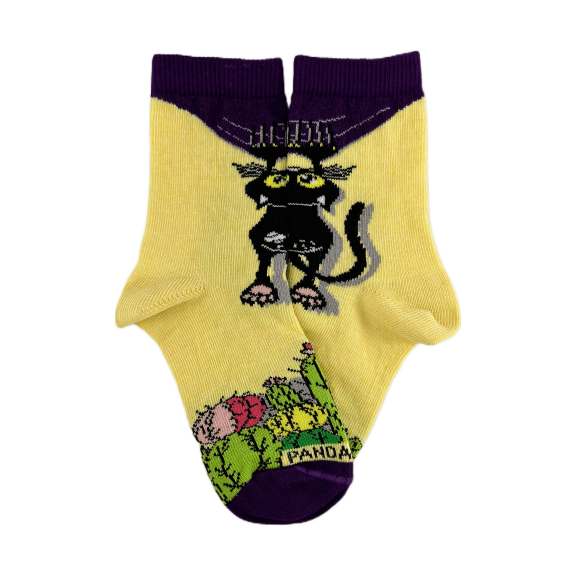 Cactus Cat from the Sock Panda (Ages 3-7) Size: Small (Age 3-5)