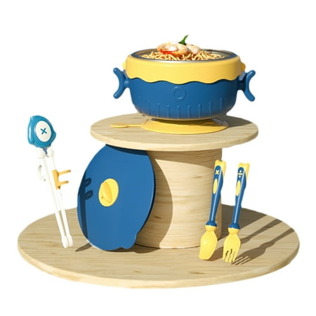 

huanledash Insulated Bowl Baby Feeding Bowl Cartoon Shape Heat Insulation Safe Baby Insulated Bowl Utensils Set for Toddlers