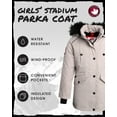 thumbnail image 7 of CANADA WEATHER GEAR Girls' Winter Jacket - Stadium Expedition Parka Coat, Faux Fur Trim Hood, 7 of 7