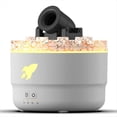 thumbnail image 1 of Volcanic Tower Humidifier Humidifier Silent Dehumidifier Color LED Light Home Office Dehumidifier US Plug White,1 x Aromatherapy humidifier,White, 1 of 6