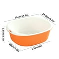 thumbnail image 3 of TUWABEII Home Decor Clearance Kitchen Organizer Basket Food Safe Plastic Drainer Space Saving Storage Container For Vegetables Utensils Sturdy Design Easy Clean Multi Purpose Use, 3 of 6