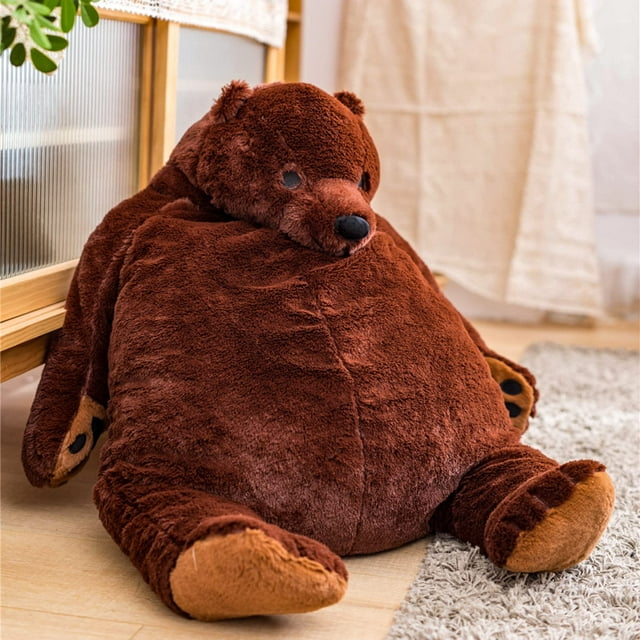 Peluche SNOWOLF Djungelskog, oso gigante, 100 cm, color marrón oscuro