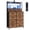 Brown, variant on Industrial Smart Dresser with 11 Fabric Drawers, Built-in Charging Station & Wireless Charger, App-Controlled RGB LED Lights & Anti-Tip Design, Bedroom Storage Organizer - Deep Grey