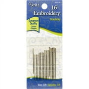 Dritz Size 3/9 Embroidery Needles, 16 Count