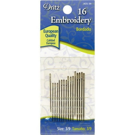 Dritz Size 3/9 Embroidery Needles, 16 Count