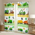 thumbnail image 2 of Castle Fairy Boys Girls Kawaii Garbage Truck Curtains Pack of 2 (42x84 Each),Construction Vehicles Curtains Blackout,Cartoon Car Bedroom Curtains,Breathable Home Decor, 2 of 6