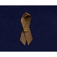 thumbnail image 2 of Satin Brown Ribbon Awareness Pins, 2 of 3