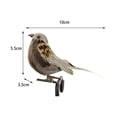 thumbnail image 6 of UDIYO 4PCS\6PCS Artificial Simulated Metal Clip 3D Eyes Birds Sparrow with Claw Mini Realistic Feathered Birds for Craft Home Ornaments Garden Wedding Decoration, 6 of 8