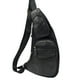 thumbnail image 3 of Mochila bandolera de piel Hebetag con bandolera para hombre y mujer, 3 of 7