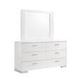 thumbnail image 4 of Pemberly Row Contemporary 4-piece Queen Wood Bedroom Set in Glossy White, 4 of 5