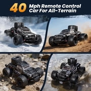 AUOSHI 1:16 Brushless Remote Control Car – 40+MPH Fast Off-Road RC Toy Truck, 4WD All-Terrain, 70 Min Runtime w/ 2 Batteries, LED Lights, Waterproof, Full Metal Drive Shaft – Gift for Kids & Adults