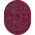 thumbnail image 1 of Unique Loom Calypso Over-Dyed Area Rug 7' 10 x 10' Oval Fuchsia/Gold, 1 of 1