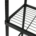 thumbnail image 3 of Seville Classics UltraModernTM Ridge Edged Design 4-Tier Adjustable Steel Wire Rack Organizer Shelving Storage with Wheels, 36" W x 14" D x 56" H, Black, 3 of 8