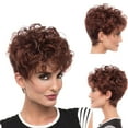 thumbnail image 5 of XIAQUJ Fashion Women's Full Wig Short Wig Curly Wig Styling Cool Wig Wigs for Women Brown, 5 of 5