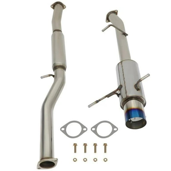 Exhaust Pipe 2002-2007 Subaru Impreza 2.5L 4.5" Burnt Tip Muffler SS Catback Exhaust System