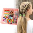 thumbnail image 1 of Hair Claw Clips Girls Hair Accessories Candy Color Headwear Set Cute Hairpin Rubber Band Combination Set Creative Simple Hairpin Head Rope Gift Box Set, 1 of 7