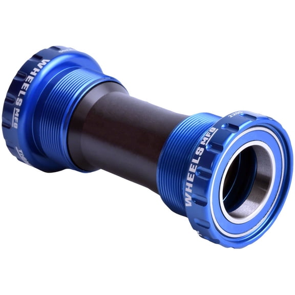 Wheels Manufacturing BSA Bottom Bracket - Shimano Hollowtech II Spindle, ABEC 3, Blue