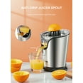thumbnail image 5 of Electric Citrus Juicer, Orange Juicer Machine with 2 Size Cones, Stainless Steel Citrus Press Juicer for Orange Lemon, 5 of 10