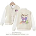 thumbnail image 1 of Sanrio Cinnamoroll Jacket Hello Kitty Kuromi Overcoat Woman Jacket Autumn Spring Kids Loose Sports Baseball Uniform Clothes Gift, 1 of 7