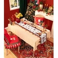 thumbnail image 3 of Rdsfhsp Table Runners, Christmas Snowman Snowflake Cardinal Winter Red Black Plaid Dresser Scarf Cotton and Linen Table Runner for Kitchen Dinner Table, Christmas Day Table Decoration 13x72 Inch, 3 of 5