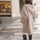 thumbnail image 3 of Nuevo abrigo de lana de invierno para mujer, abrigo de mezclas de lana holgado con capucha, chaqueta con botones de bocina, abrigo de lana para mujer de invierno, 3 of 5