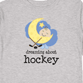 thumbnail image 4 of Inktastic Dreaming About Hockey Boys or Girls Long Sleeve Toddler T-Shirt, 4 of 5