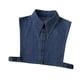 thumbnail image 2 of Cuello falso desmontable elegante traje profesional mitad superior mitad camisa blusa Azul oscuro, 2 of 6