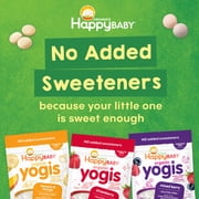 (2 pack) Happy Baby Organics Yogis Strawberry Freeze-Dried Yogurt and Fruit Bites Pouch, 1 oz