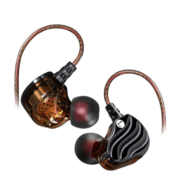 Methold KD 4 Auricular Dual Driver Aislamiento de ruido Bajo con cable Estéreo Micrófono Auricular Doble bobina móvil Auricular Auriculares Cables de audio/vídeo Negro 1.2 m