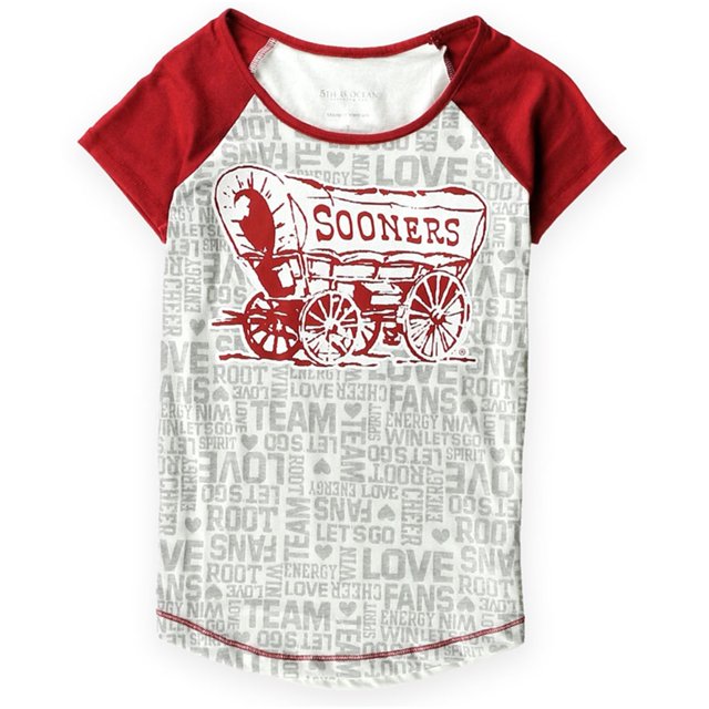 Camiseta gráfica Justice Girls Sooners Spirit, blanca, 7 Justice Camiseta gráfica