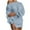 Sky Blue, variant on IROINNID Pullover Sweater for Women Casual One-shoulder Solid Knitted Woolen Sweater Trendy Loose Elegant Fall Winter Sweater,Pink