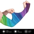 thumbnail image 3 of Women Men Sun Protection Garden Sleeves Rainbow Stripes Cooling Protective Arm Sleeves With Thumb Hole, 3 of 6