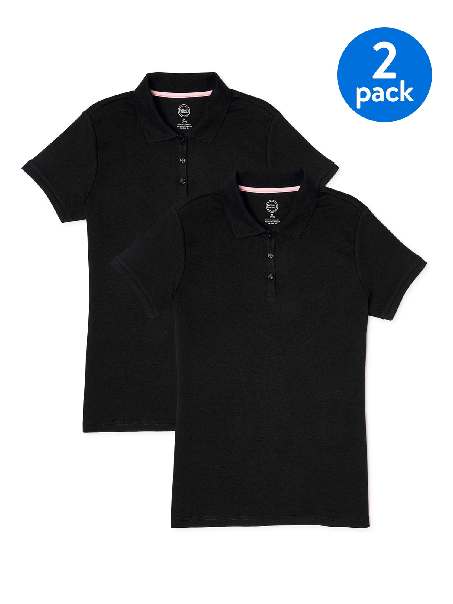 Essentials Uniform Short-Sleeve Interlock Polo Shirts Niñas
