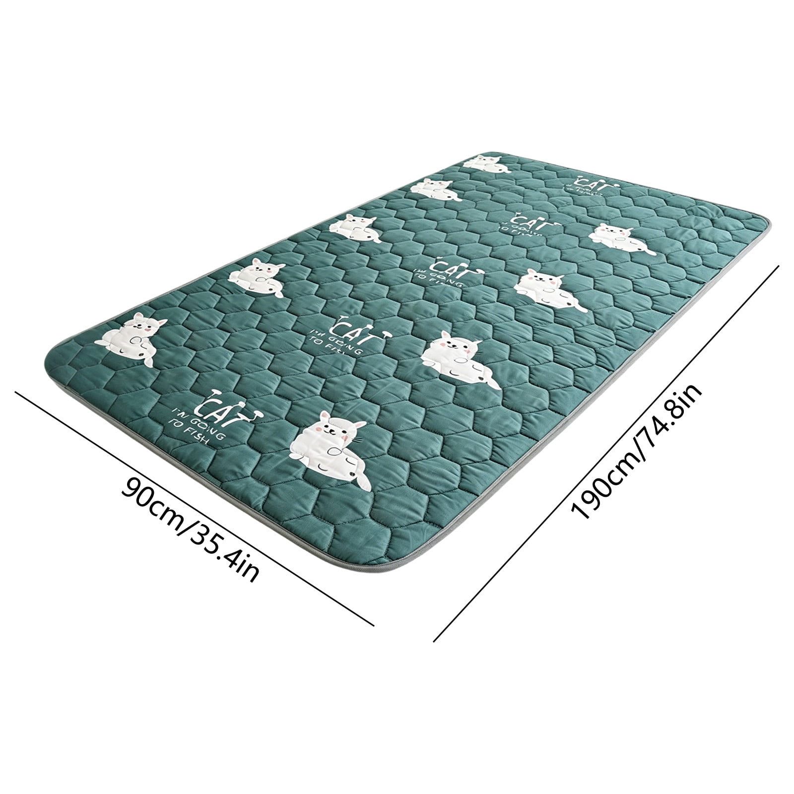 Double Sided Mattress Protector Waterproof Non Slip Fitted Bed Pad Washable Quilted Mattress Cover Breathable Dust Resistant Bed Protection Durable Bedding Pad for Home Dorm Apartment Hotel Use