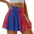 thumbnail image 5 of HELLHERO Haiti Flag Stretchy Golf Skirts, Built-in Shorts 2 Side Pockets Polyester Spandex Blend Tennis Skirt for Yoga Athletic Activities Hiking, 5 of 9