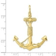 thumbnail image 3 of 10K 3-D Solid Anchor with Rope Pendant, 3 of 5