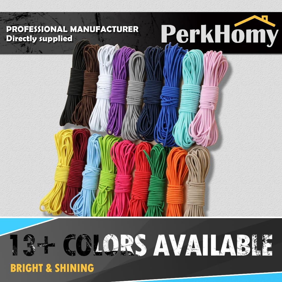 MKEUDQ-PerkHomy Bungee Shock Cord Rope Marine Grade Heavy Duty Polyester Bungie Elastic Stretch String for Kayak Strap Tarp Tie Down Canopy Boating Camping Tent Crafting Patio ��Red-3/16 x 25'��