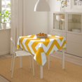thumbnail image 6 of Square Tablecloth Golden White Large Chevron Zigzag Pattern Table Cover Washable Table Cloths for Kitchen Dinning Party Tabletop Modern Decoration 60 x 60inch, 6 of 8