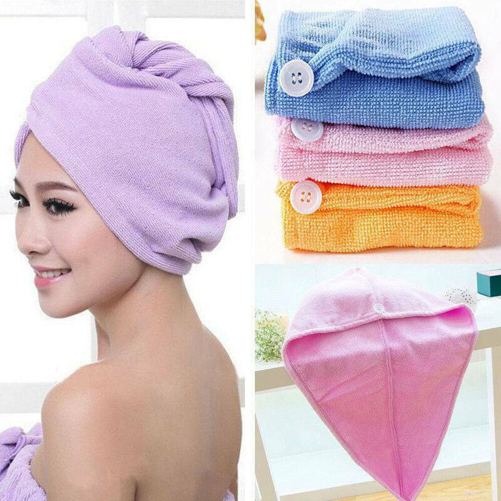 Twist Dry Shower Microfiber Hair Wrap Towel Drying Bath Spa Head Cap Hat Women 