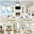 thumbnail image 5 of Chords Attic 44" Flush Mount Ceiling Fan with LED Light and Remote Control, 6-Speed DC Motor, 3 Color Temperatures, Reversible for Bedroom, Living Room and Dining Room, 5 of 13