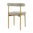 thumbnail image 4 of Shannon Dining Chair with Gold Brushed Stainless Steel and Taupe Fabric - Set of 2, 4 of 9