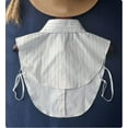 thumbnail image 4 of Camicover  Striped Detachable Collar Half Shirt Blouse Dickey Collar Elegant for Women Girls, 4 of 7