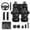 Black Cobweb, variant on Yuyamidu American Flag Car Seat Cover Set Wolf Steering Wheel Cover Seat Belt Strap Cover Auto Center Console Pad Cover Keychain Coasters, 13 PCS