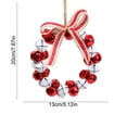 thumbnail image 3 of geerera Christmas Bell Wreath, Xmas Bell Garland with Bow, Front Door Holiday Decor for Porch, Fireplace, Wall Display, 3 of 6